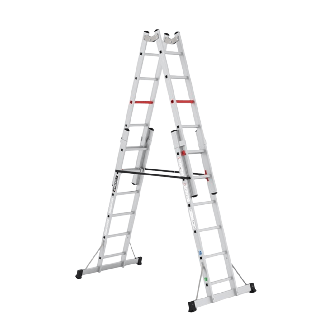 Cagsan Ladder & Access Equipment Cagsan Double-Sided Aluminium Ladder with Adjustable Side Sections | Doublex Series