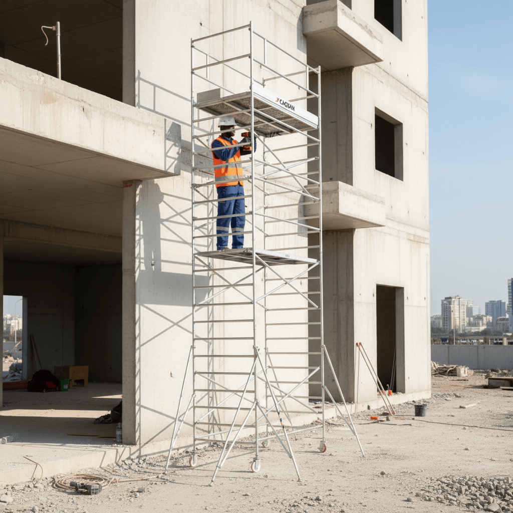 Cagsan Ladder & Access Equipment Cagsan Professional Aluminium Mobile Scaffold with 1200 × 2400mm Platform ProTube LFP Series - CM-PROTUBE-L10
