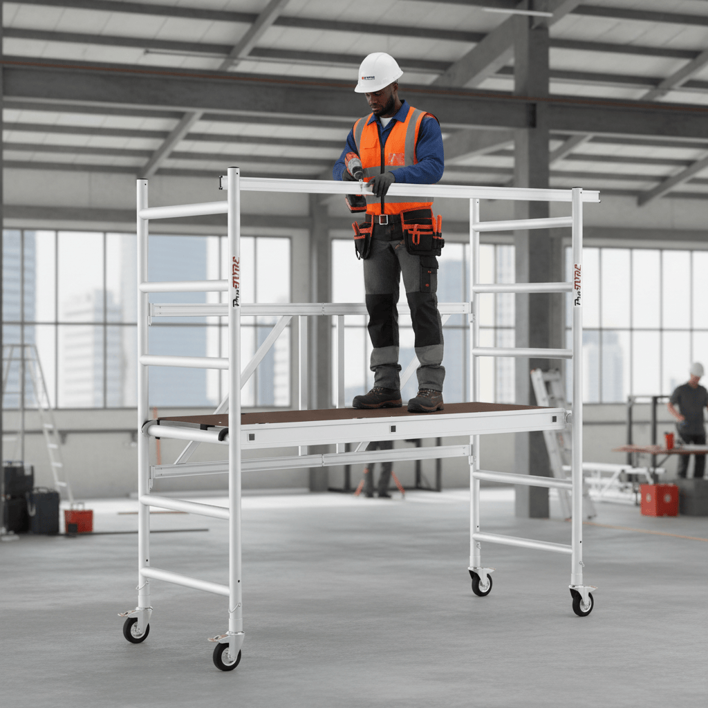 Cagsan Ladder & Access Equipment Cagsan ProTube F90 Folding Aluminium Mobile Scaffold with 2.74m Working Height - CM-PROTUBE-F90
