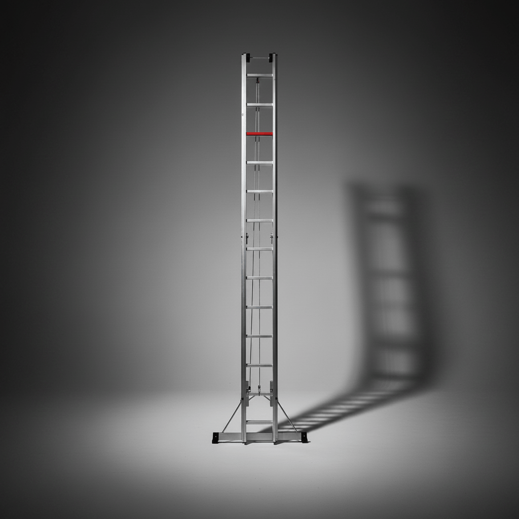 Cagsan Ladder & Access Equipment Cagsan Rope-and-Pulley Aluminium Extension Ladder with Wall Rollers | DuoRope Series