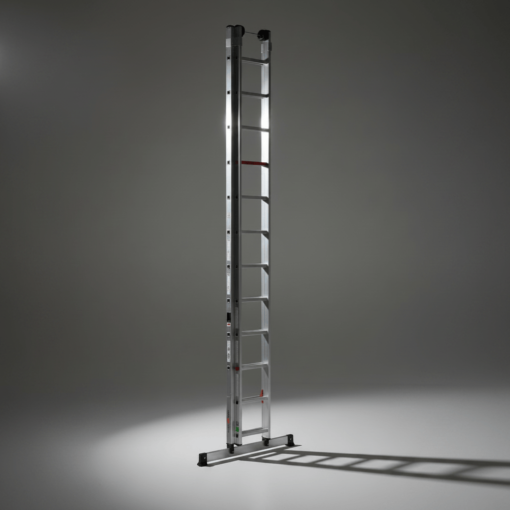 Cagsan Ladder & Access Equipment Cagsan Smart Level 3 × 12 Aluminium Extension Ladder with Adjustable Levelling Stabiliser - CM-PRO-3X12