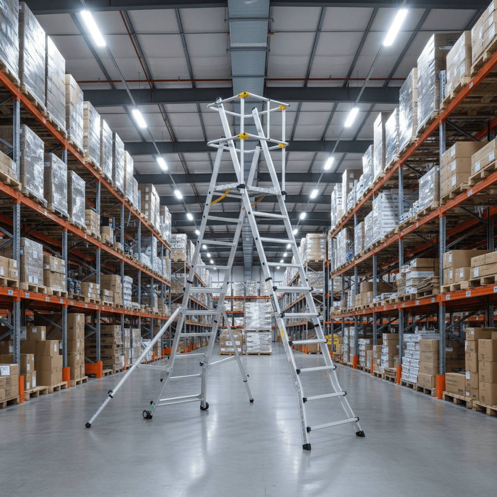 Cagsan Ladder & Access Equipment Cagsan TelePro 6 × 2 Telescopic Aluminium Platform Ladder with 4.5m Safe Reach - CM-TP250