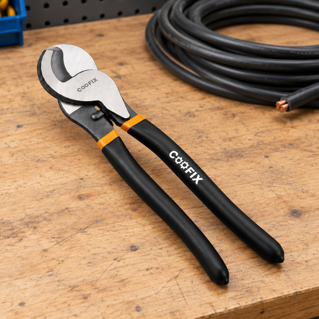 Coofix cable cutter on a workbench