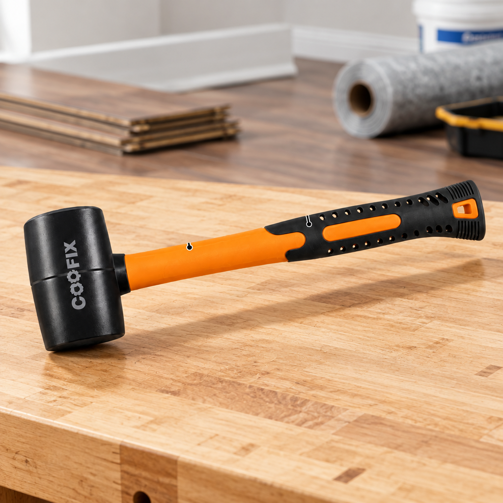 Coofix dead-blow mallet on a workbench