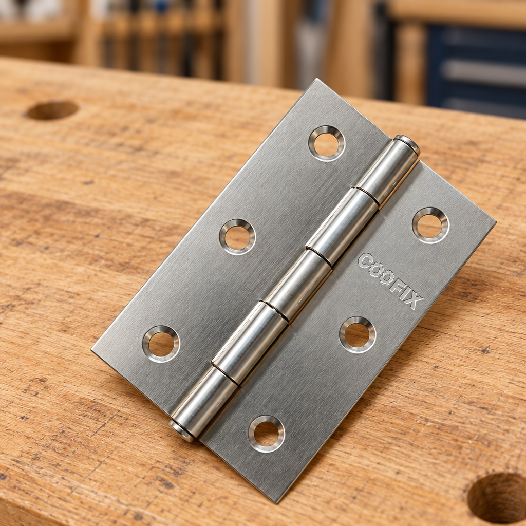 Coofix hinge on a woodworking bench
