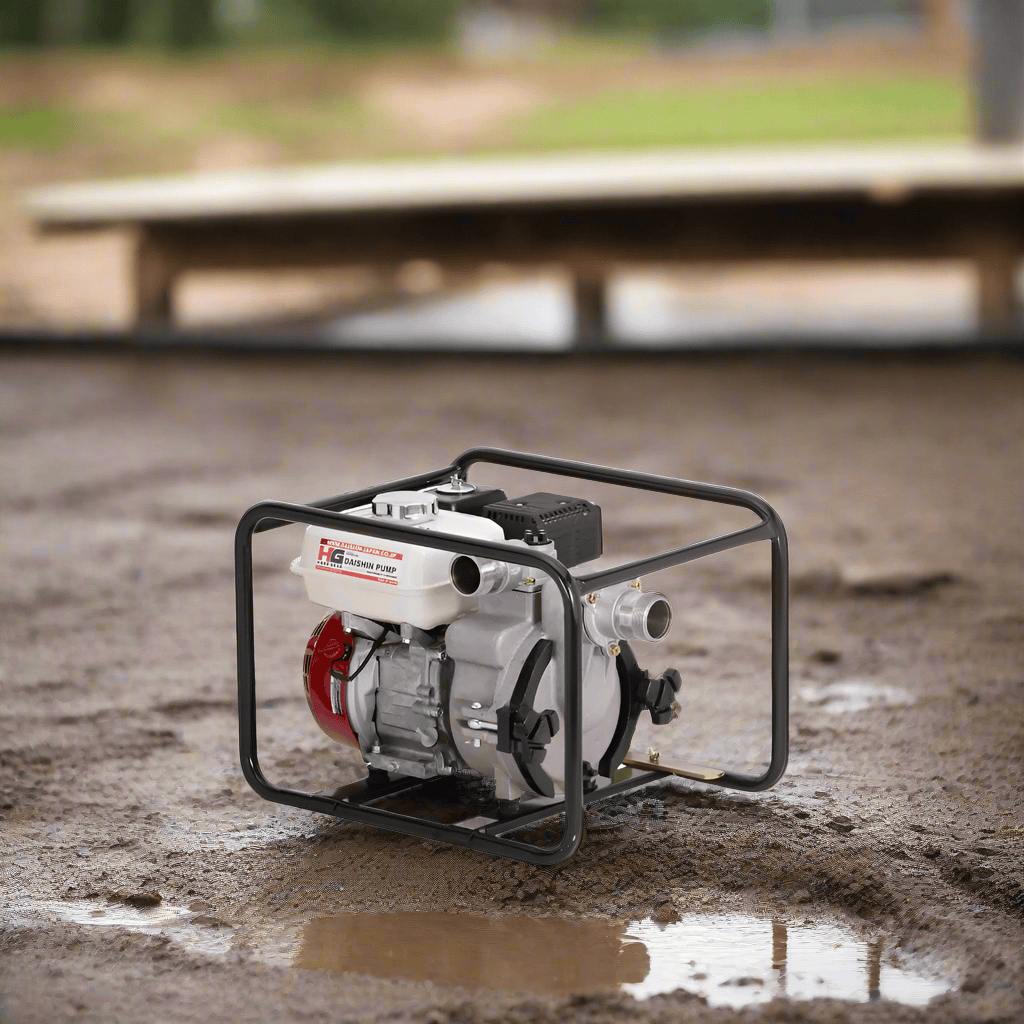 Daishin Gasoline Water Pump Daishin 5.5HP Gasoline Engine Trash Water Pump - SWT-50HX