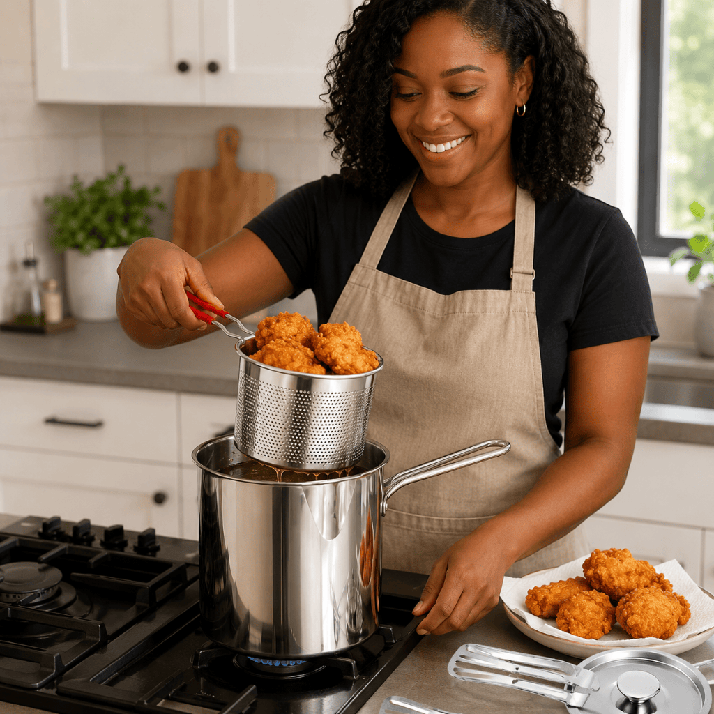 Decakila Kitchen Utensils Decakila 1.5 L Stainless Steel Fryer Pot - KMEP051M