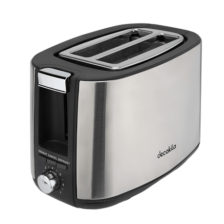 Decakila Kitchen Appliances Decakila 2 Slides Toaster 750W - KETS009M