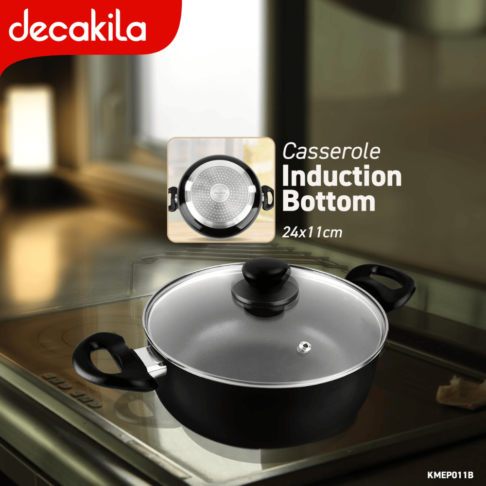 Decakila Cookware & Bakeware Decakila 24x11cm Induction Bottom Casserole - KMEP011B