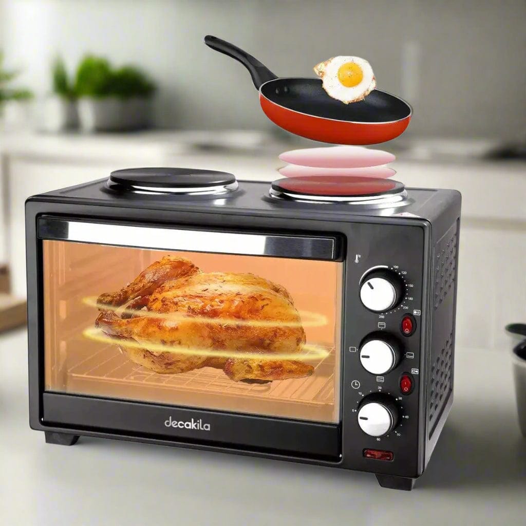 Decakila Kitchen Appliances Decakila 28L Toaster Oven With Two Top Electric Stoves 1600W - KEEV015B