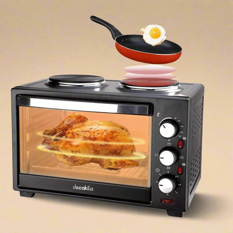 Decakila Kitchen Appliances Decakila 28L Toaster Oven With Two Top Electric Stoves 1600W - KEEV015B