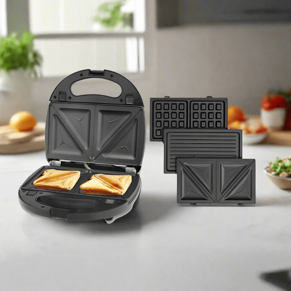 Decakila Kitchen Appliances Decakila 3 in 1 Work Led Sandwich Maker 750W - KEEC048M