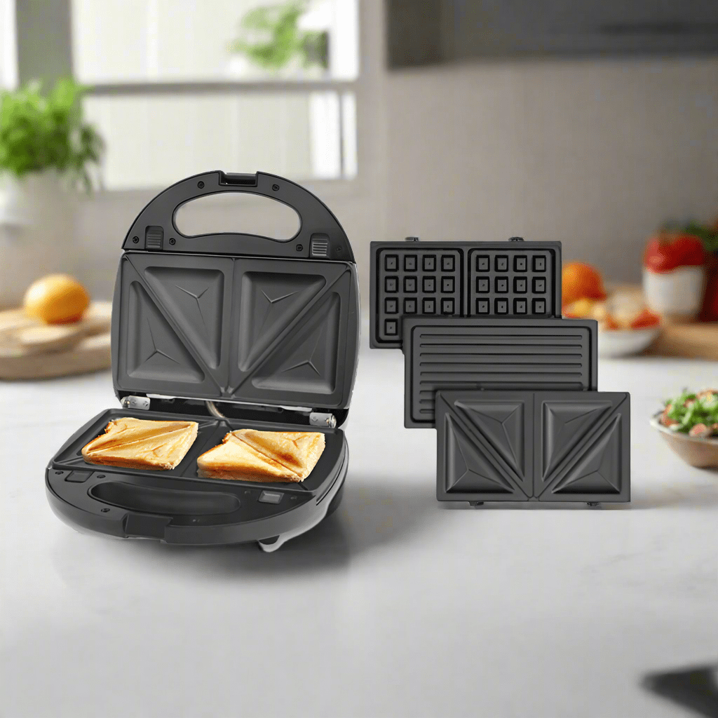 Decakila Kitchen Appliances Decakila 3 in 1 Work Led Sandwich Maker 750W - KEEC048M