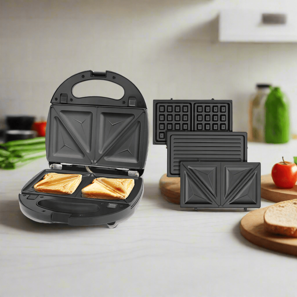 Decakila Kitchen Appliances Decakila 3 in 1 Work Led Sandwich Maker 750W - KEEC048M