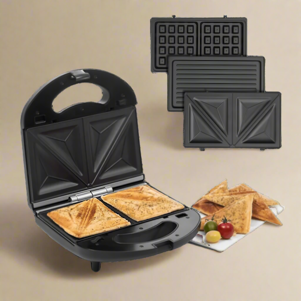 Decakila Kitchen Appliances Decakila 3 in 1 Work Led Sandwich Maker 750W - KEEC048M