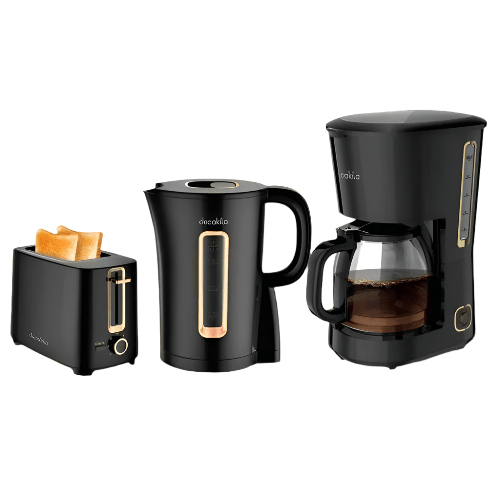 Decakila Kitchen Appliances Decakila 3-Piece Kitchen Appliance Set, Kettle, Toaster & Coffee Maker  - KECF005B