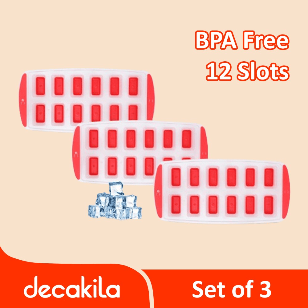Decakila Kitchen Tools & Accessories Decakila 3 Pieces Ice Cube Tray Set - KMTT126R
