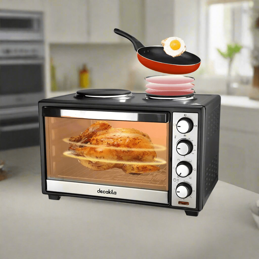 Decakila Kitchen Appliances Decakila 38L Toaster Oven With Two Top Electric Stoves 1600W - KEEV017B