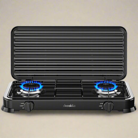 Decakila Kitchen Appliances Decakila Double Burner Gas Stove - KMGS008B