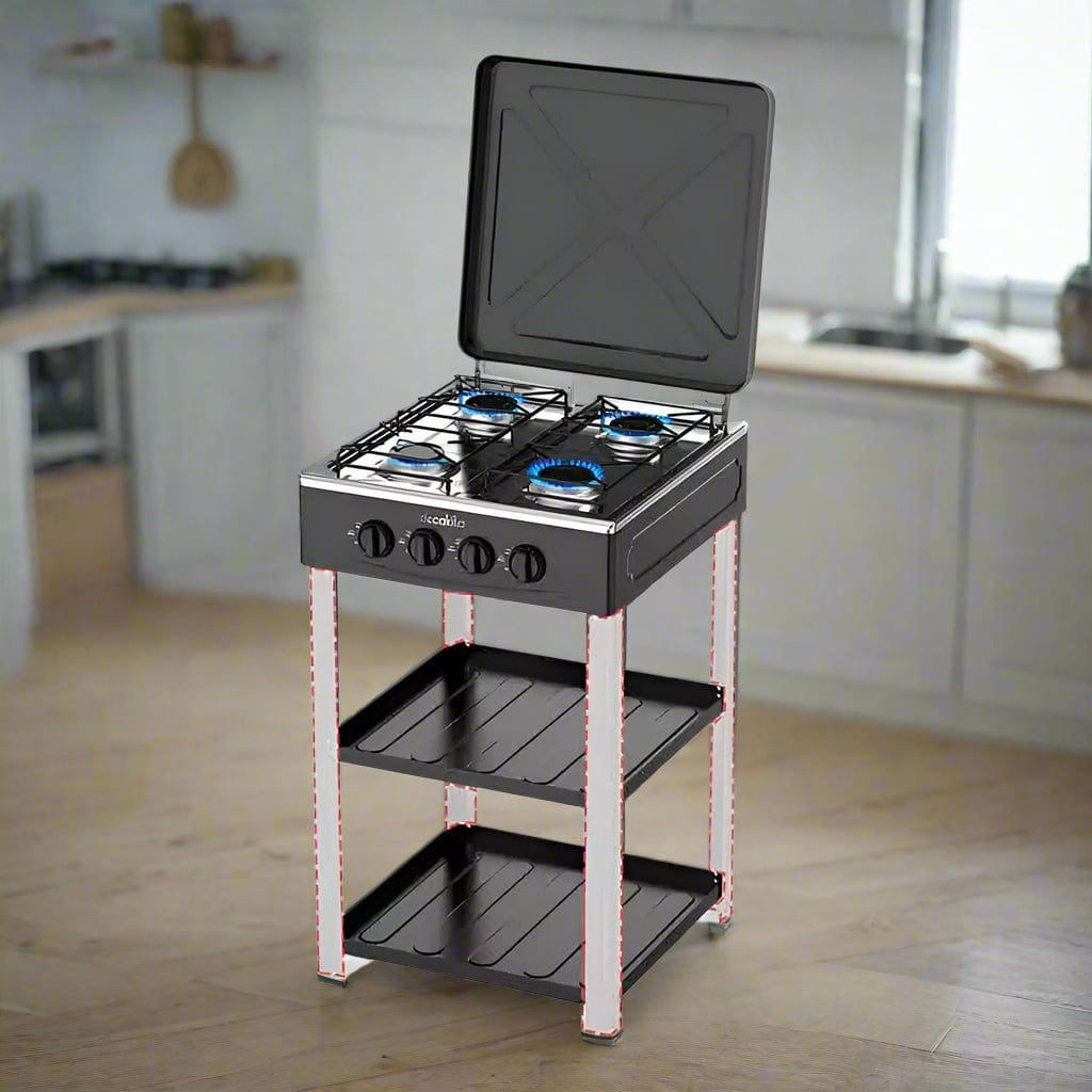 Decakila Kitchen Appliances Decakila Four Burner Gas Stove With Shelf - KMGS018B