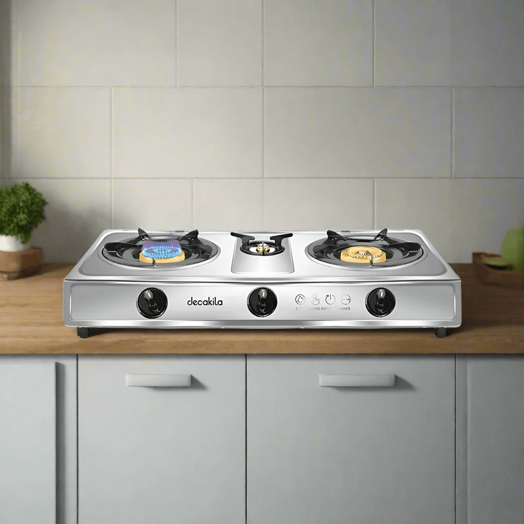 Decakila Kitchen Appliances Decakila Triple Burner Table Top Gas Stove - KMGS014M
