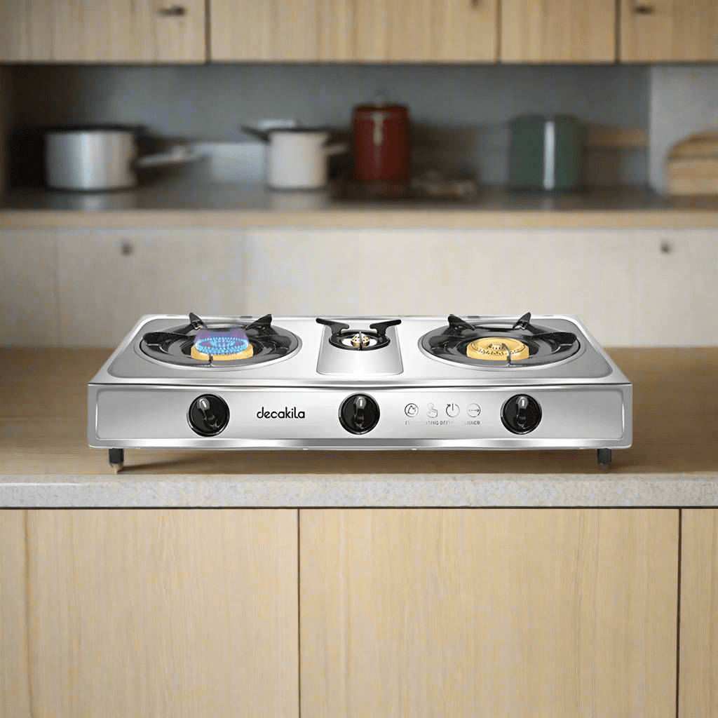 Decakila Kitchen Appliances Decakila Triple Burner Table Top Gas Stove - KMGS014M