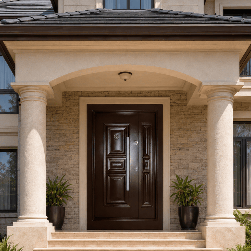Decordin Security & Entrance Doors Full-Metal All-Weather Security Entrance Door with Mono Lock