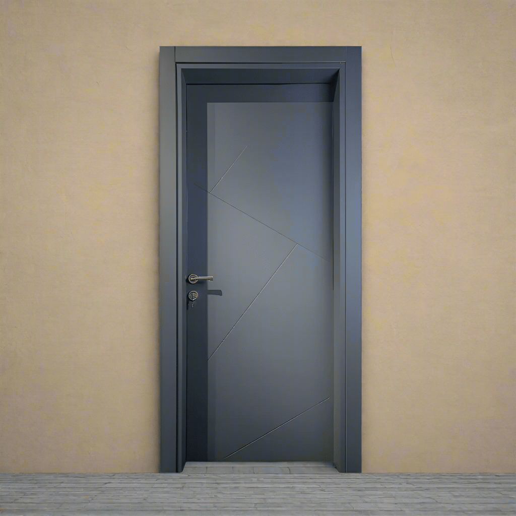 Decordin Security Doors Interior Grey With Lines Door