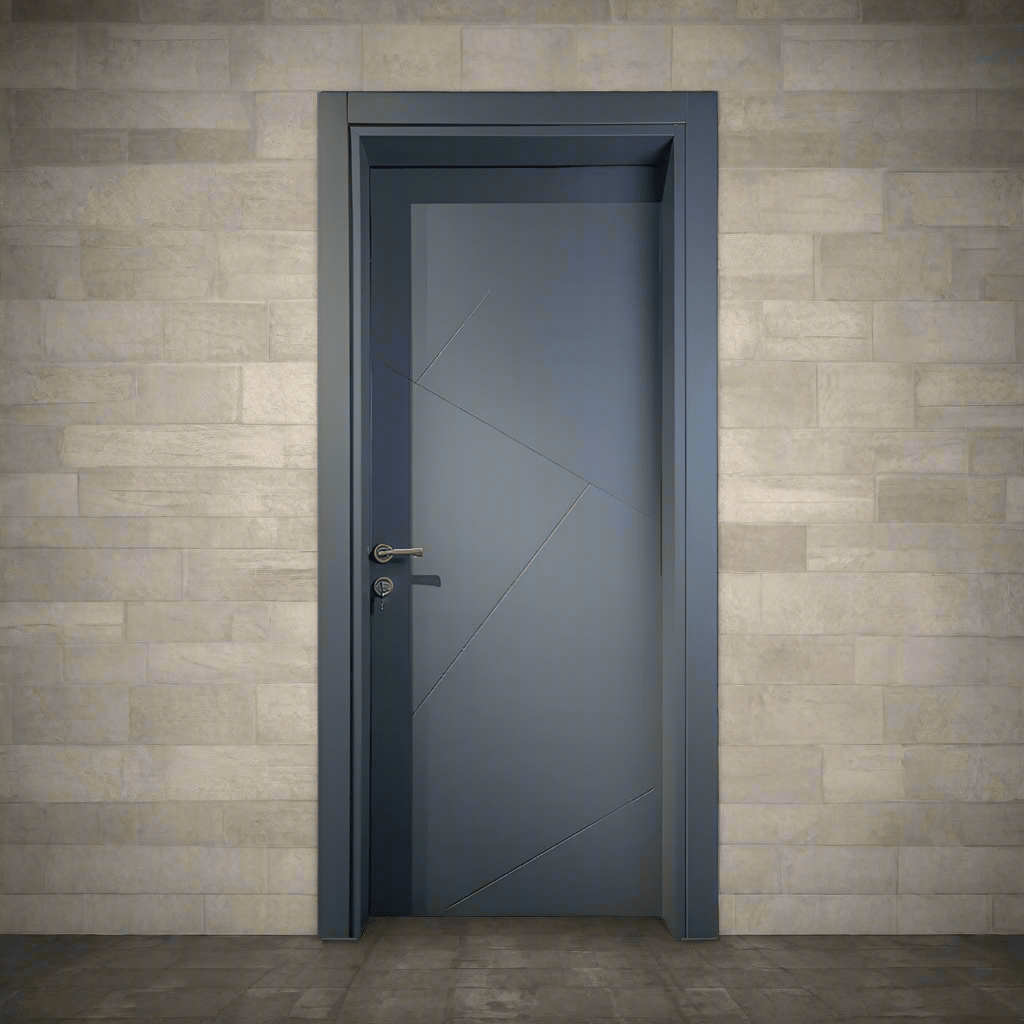 Decordin Security Doors Interior Grey With Lines Door