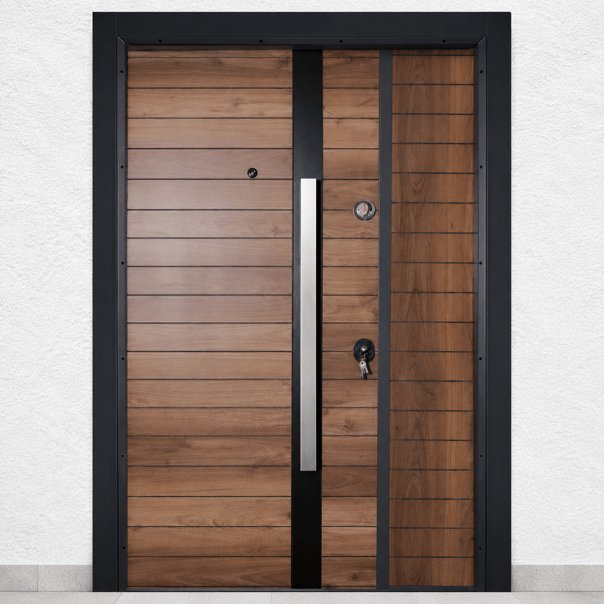 Decordin Security & Entrance Doors Laminox Wood-Finish Security Entrance Door with Mono Lock