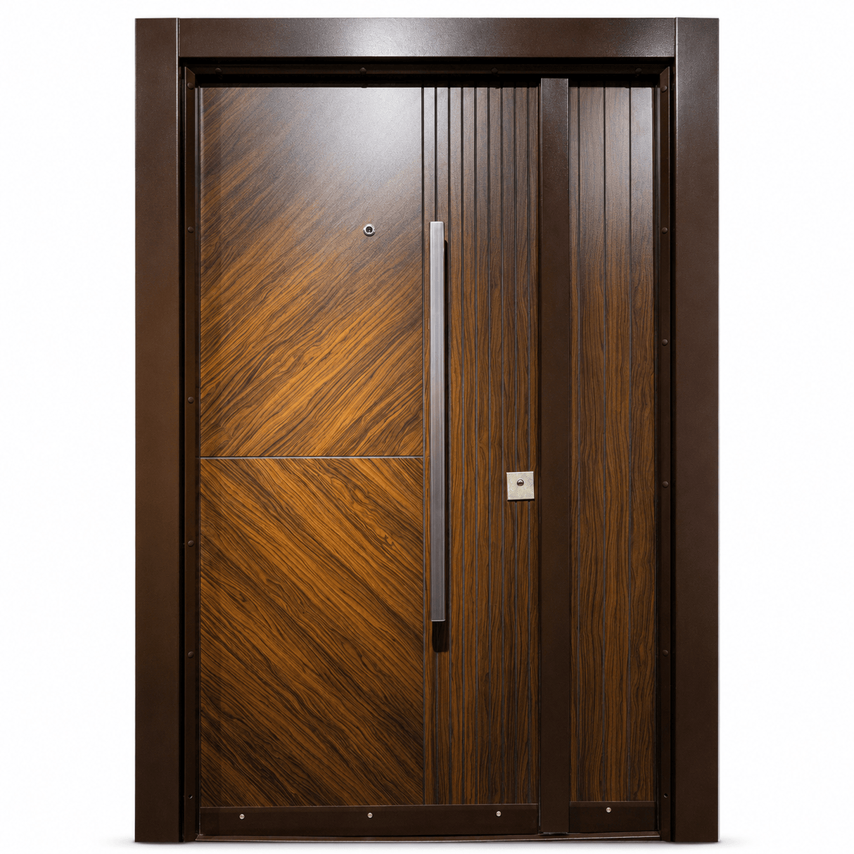 Decordin Security & Entrance Doors Laminox Wood-Finish Security Entrance Door with Mono Lock
