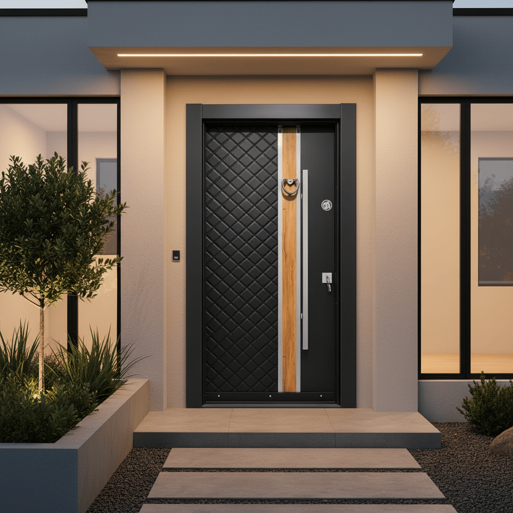 Decordin PVC-Laminated Security Entrance Door with Dual Lock - PMR 063
