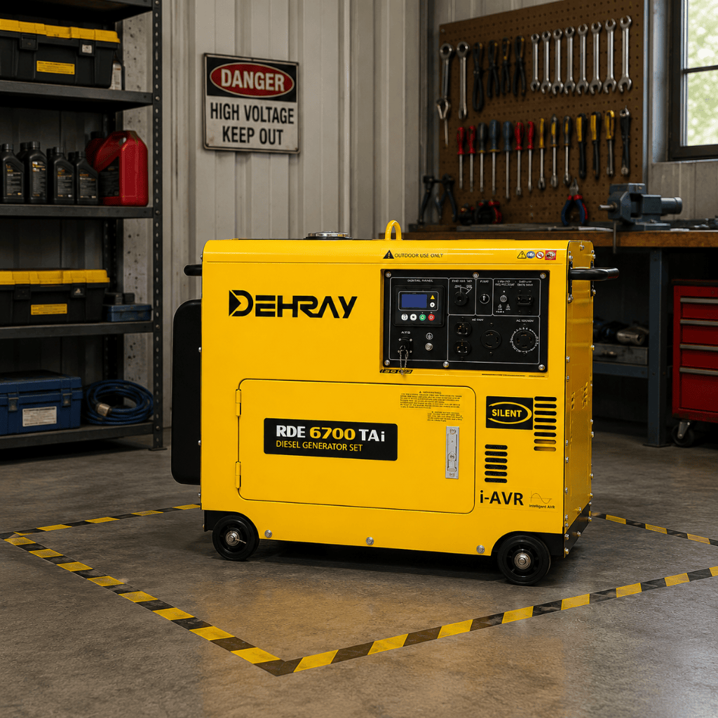 Dehray Generator Dehray 5.0KVA Single Phase Diesel Generator with Digital I-AVR – RDE6700TAI