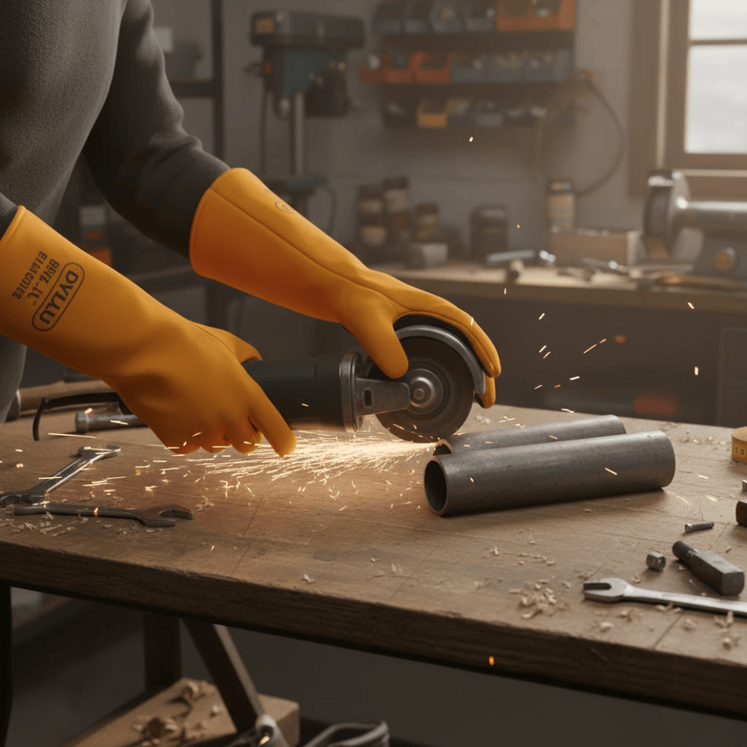 Dyllu Work Gloves Dyllu 16" Welding Leather Gloves - DTLG3116