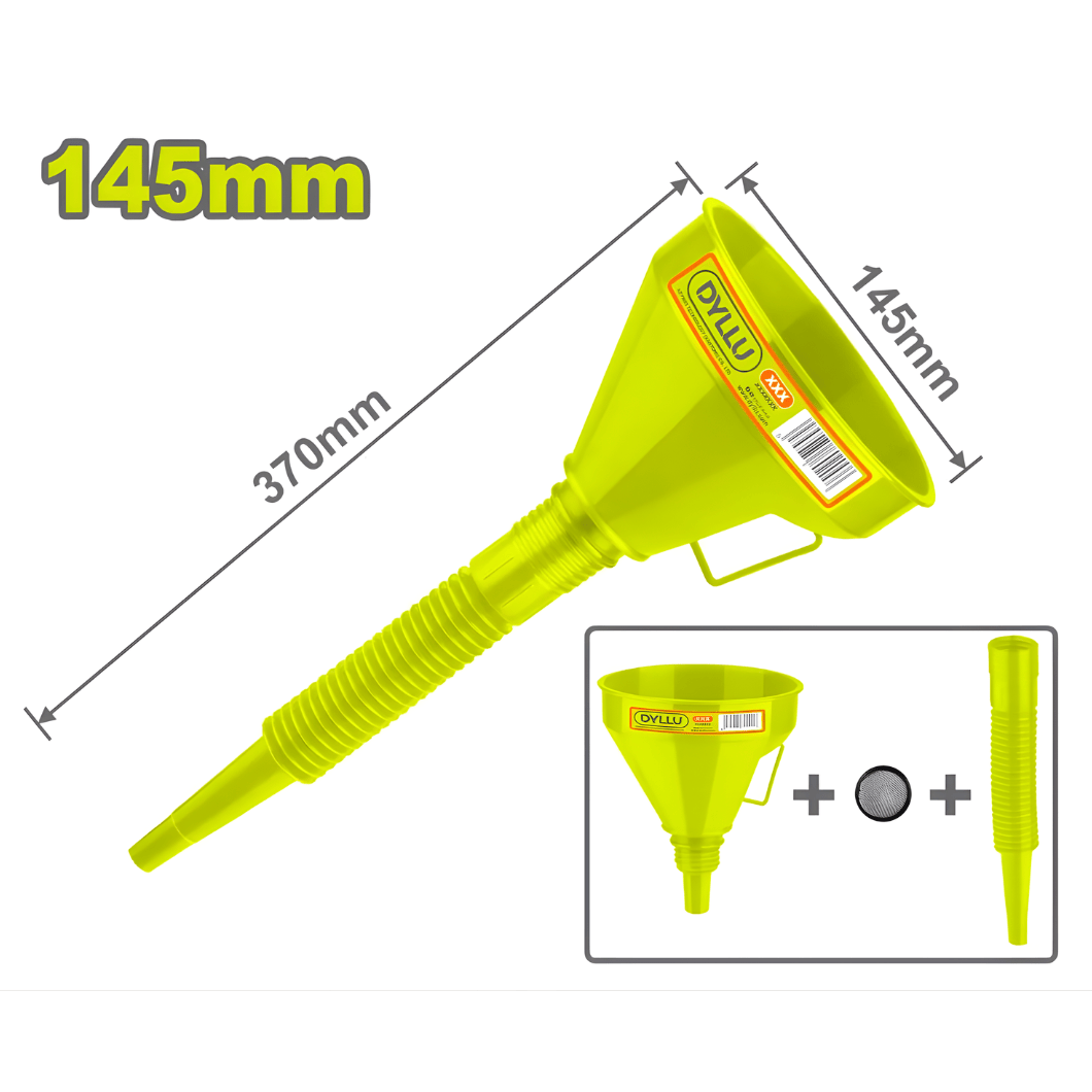 Dyllu Automotive Accessories Dyllu 2-in-1 Plastic Flexible Funnel - DTUF1302