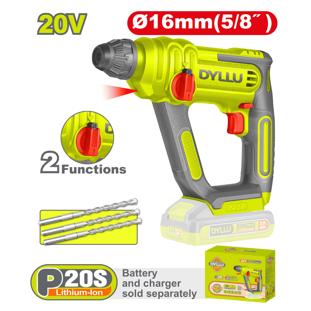 Dyllu Drill Dyllu 20V Cordless Rotary Hammer (Charger And Battery Sold Separately) - DTLM1516