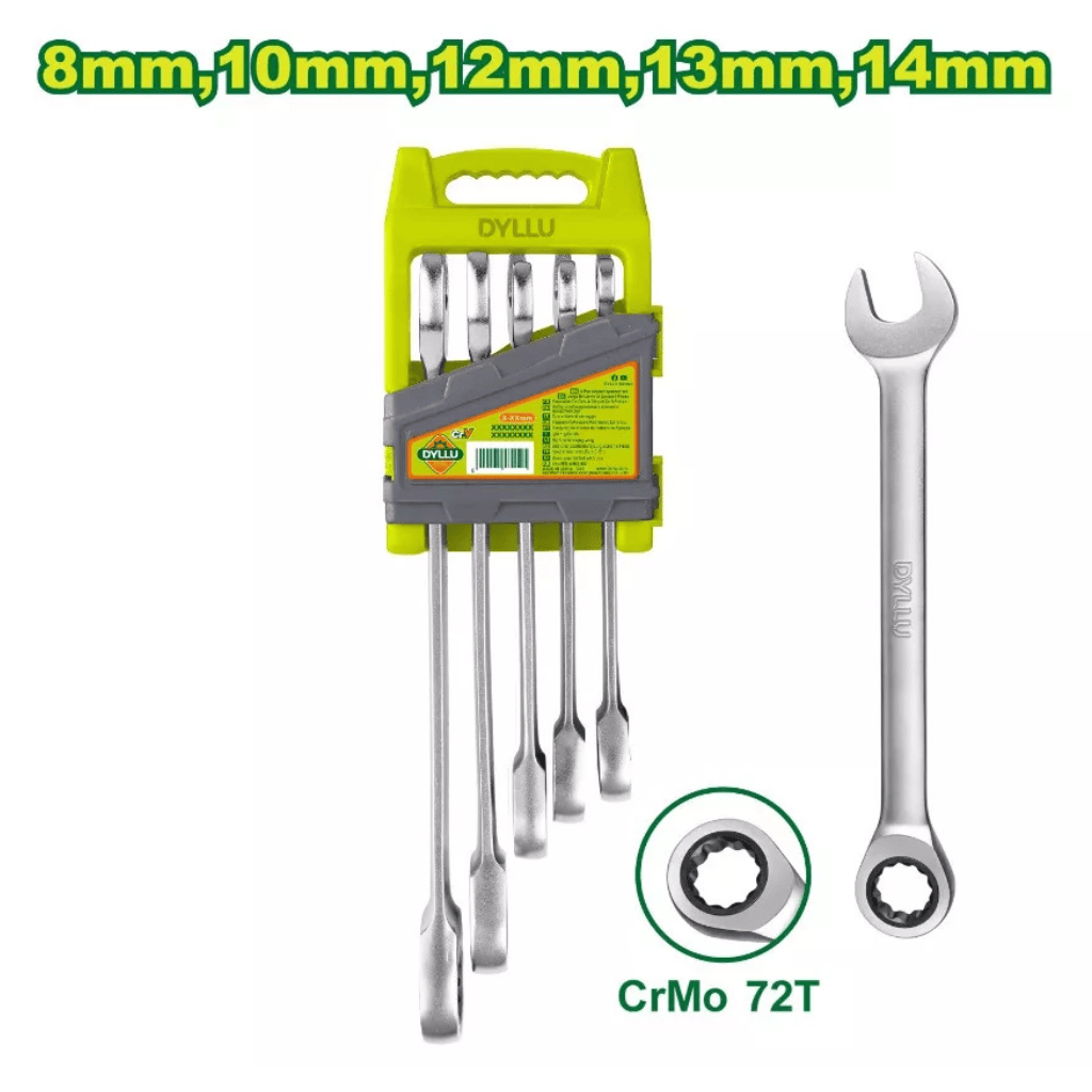 Dyllu Wrenches Dyllu 5-Piece Ratchet Spanner Set - DTSP4205