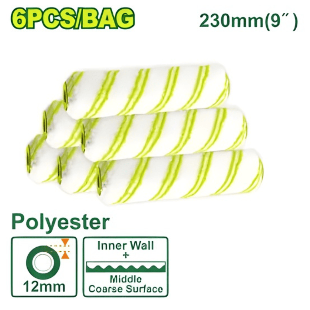 Dyllu Paint Tools & Equipment Dyllu 6 Piece 9" Roller Cover (Inner wall) -DTCB4996