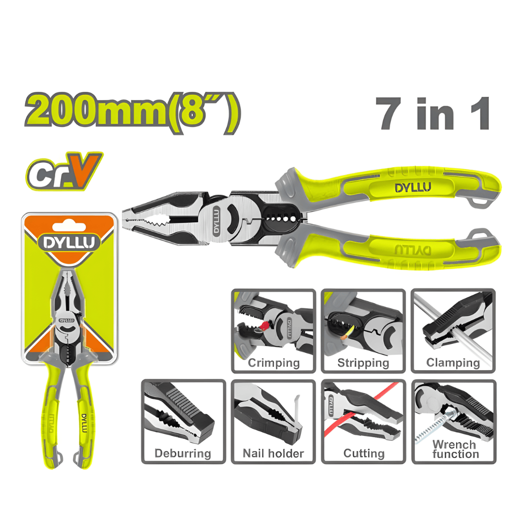 Dyllu Pliers Dyllu 7-In-1 8" Multi-function Combination Pliers - DTPL1778