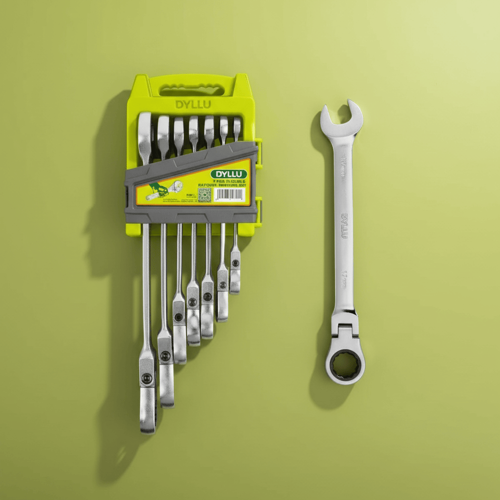 Dyllu Wrenches Dyllu 7-Piece Flexible Ratchet Spanner Set - DTSP5207