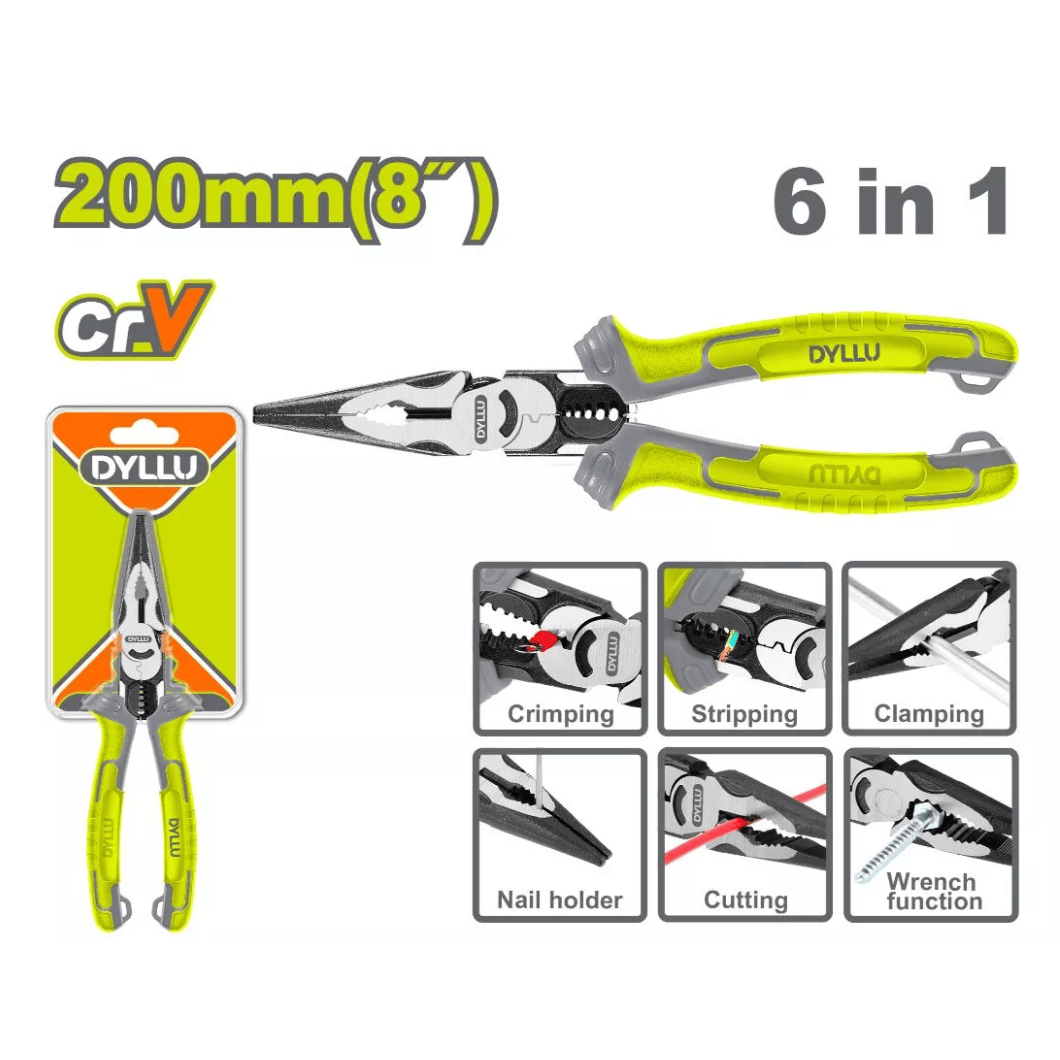 Dyllu Pliers Dyllu 8" Multi-function Long Nose Pliers - DTPL2778