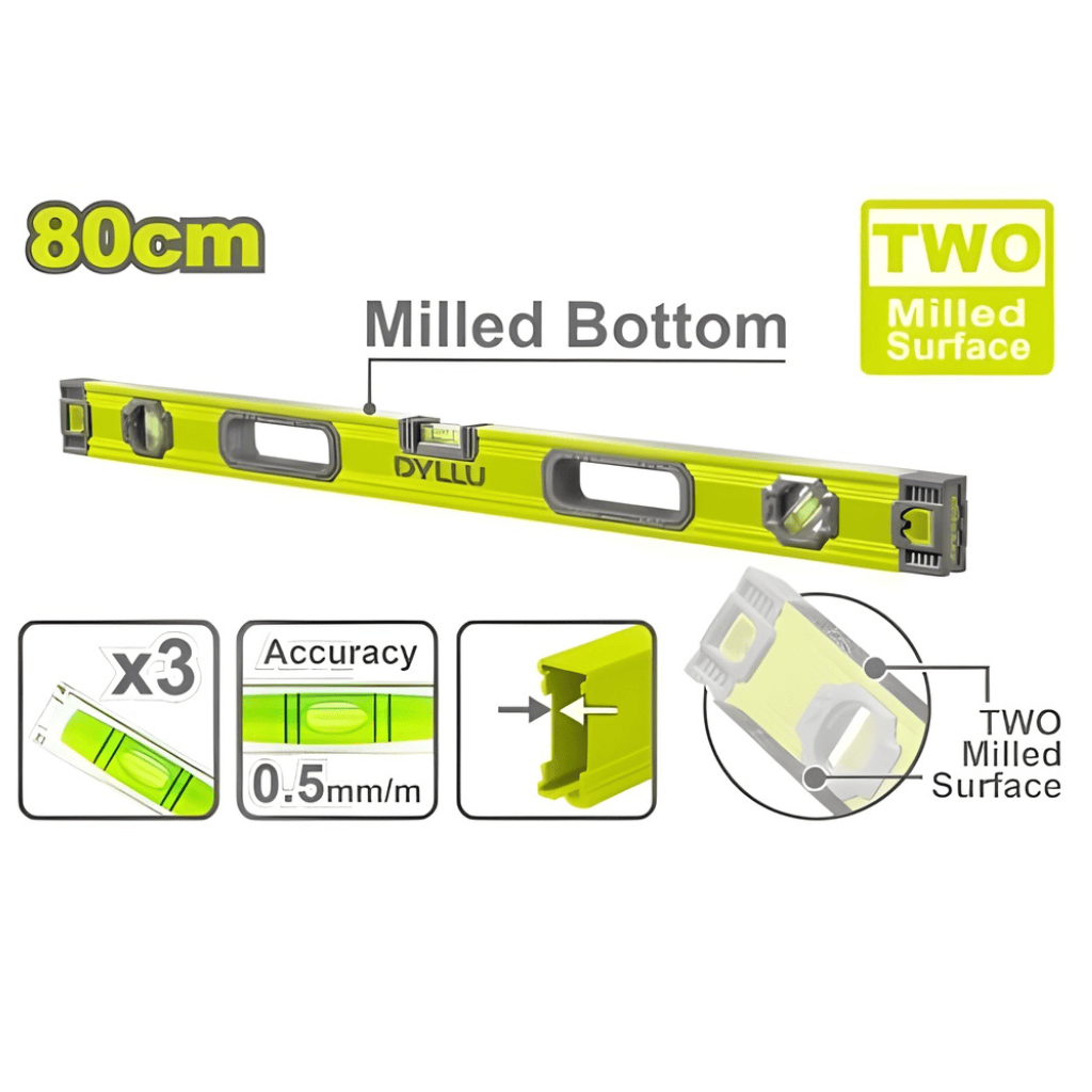 Dyllu Level Dyllu 80cm Spirit Level - DTSL1G80
