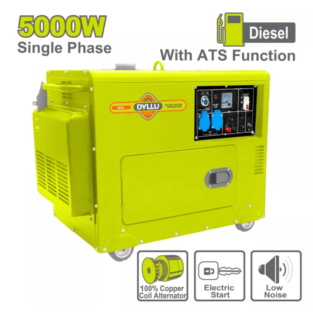 Dyllu Welding, Generator & Construction Equipment Dyllu 9.0 HP Silent Diesel Generator - DTDG2A50-1
