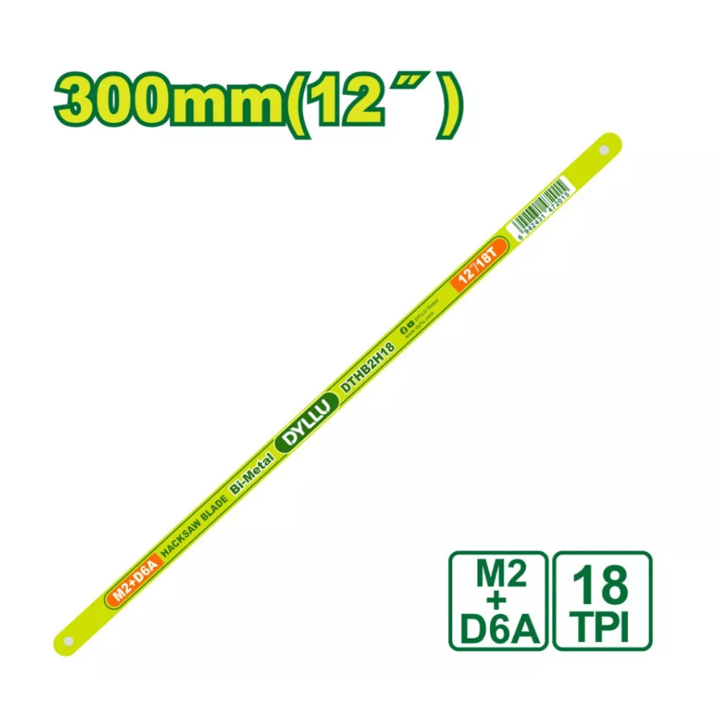 Dyllu Hand Saws & Cutting Tools Dyllu Bi-Metal Hacksaw Blade 300mm (12") - DTHB2H18