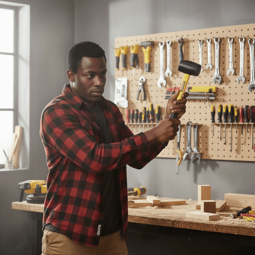 Dyllu Hammers Mallets & Sledges Dyllu Rubber Hammer With Fiberglass Handle 32oz/900g - DTHM7307