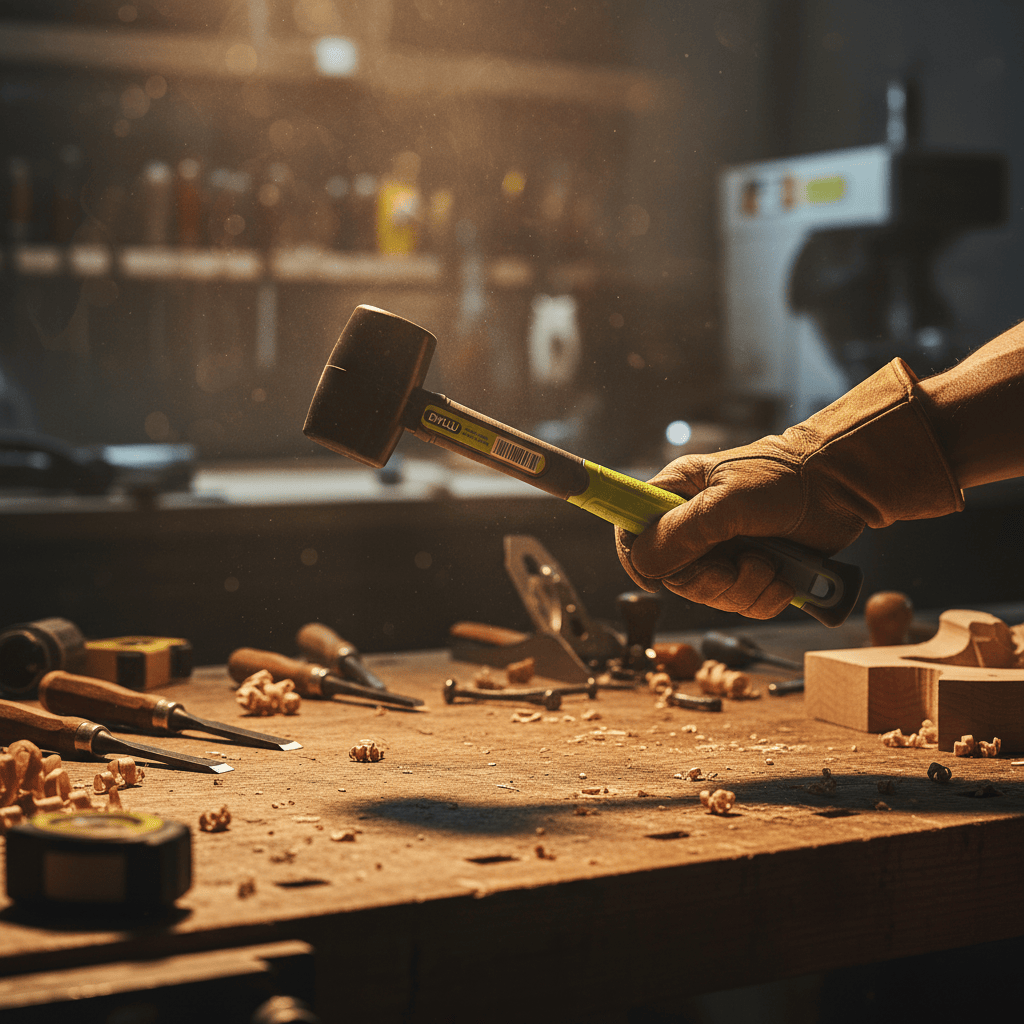 Dyllu Hammers Mallets & Sledges Dyllu Rubber Mallet With Fiberglass Handle 8oz/220g - DTHM7301