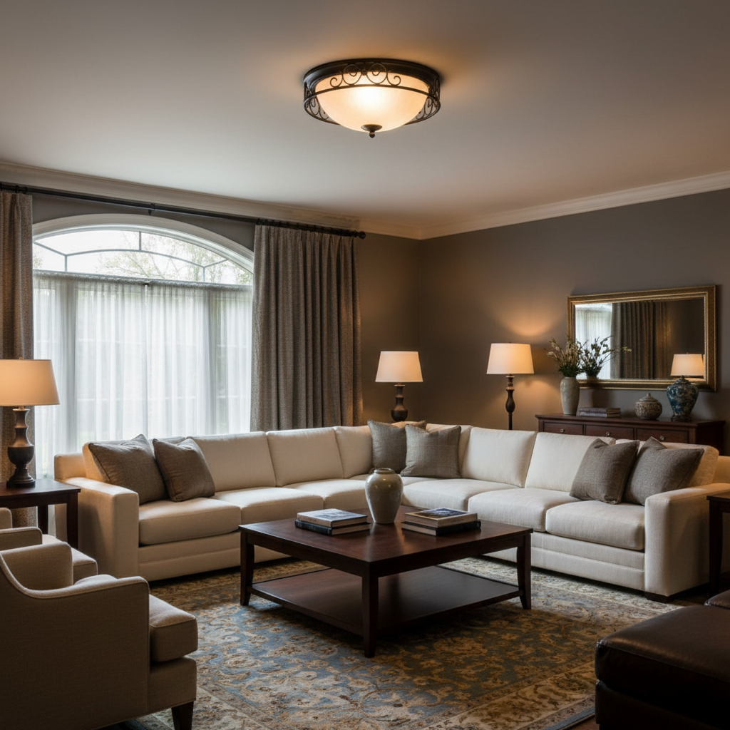 Eglo Light Bulbs & Fixtures Eglo Mestre Antique Flush Ceiling Lights