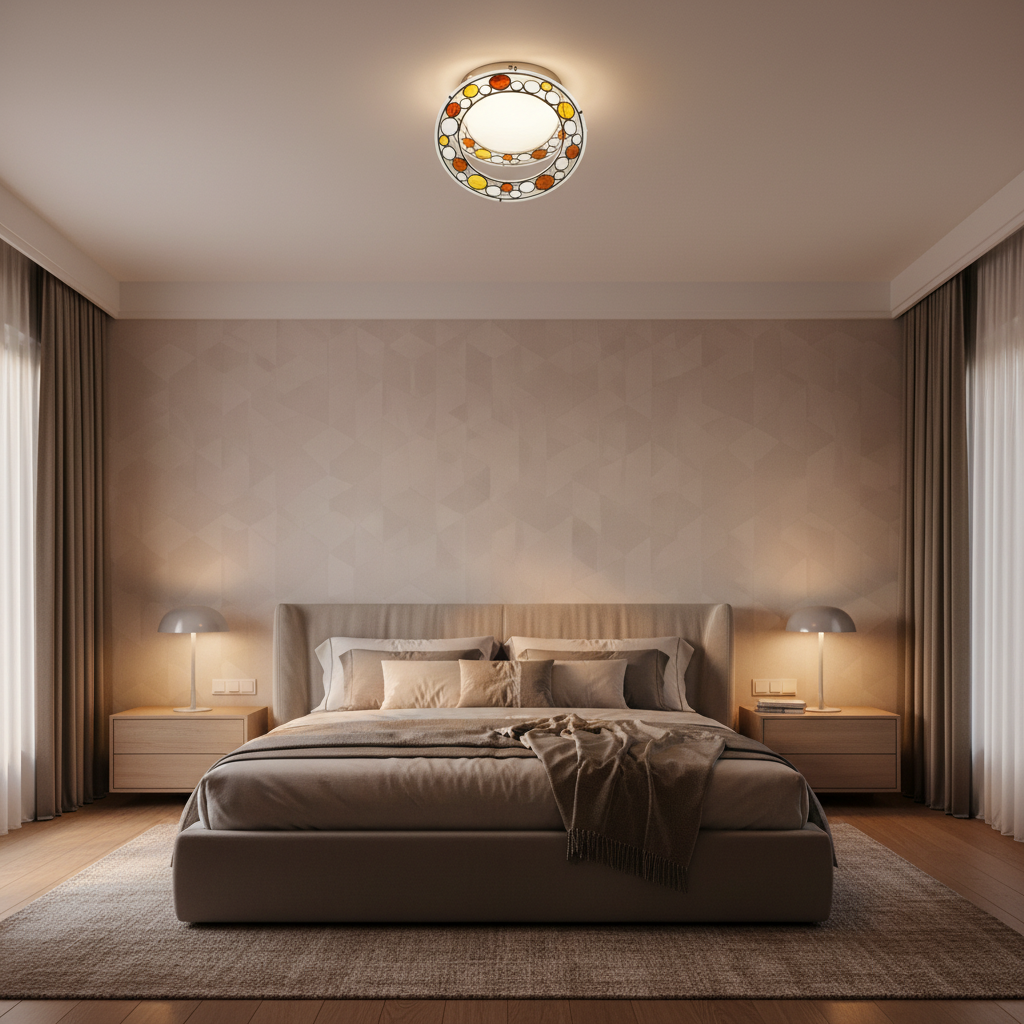 Eglo Light Bulbs & Fixtures Eglo Multi-Colored Toleda Round Ceiling Light - 89323