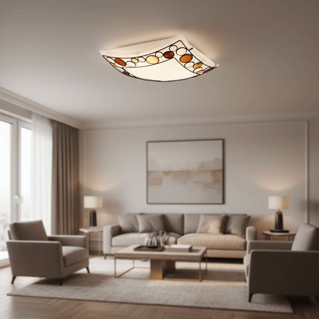 Eglo Light Bulbs & Fixtures Eglo Multi-Colored Toleda Square Ceiling Light