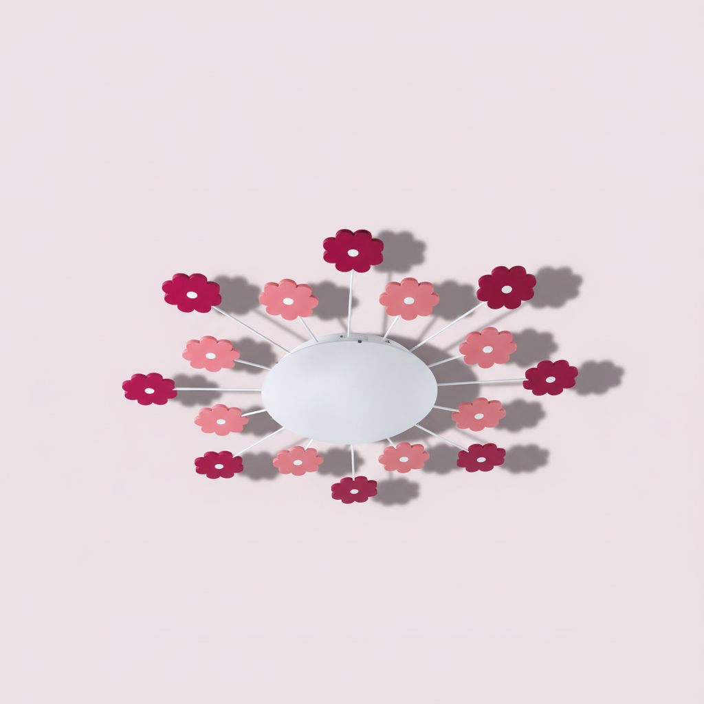 Eglo Light Bulbs & Fixtures Eglo Viki 1 Pink Steel Ceiling Light - 92147